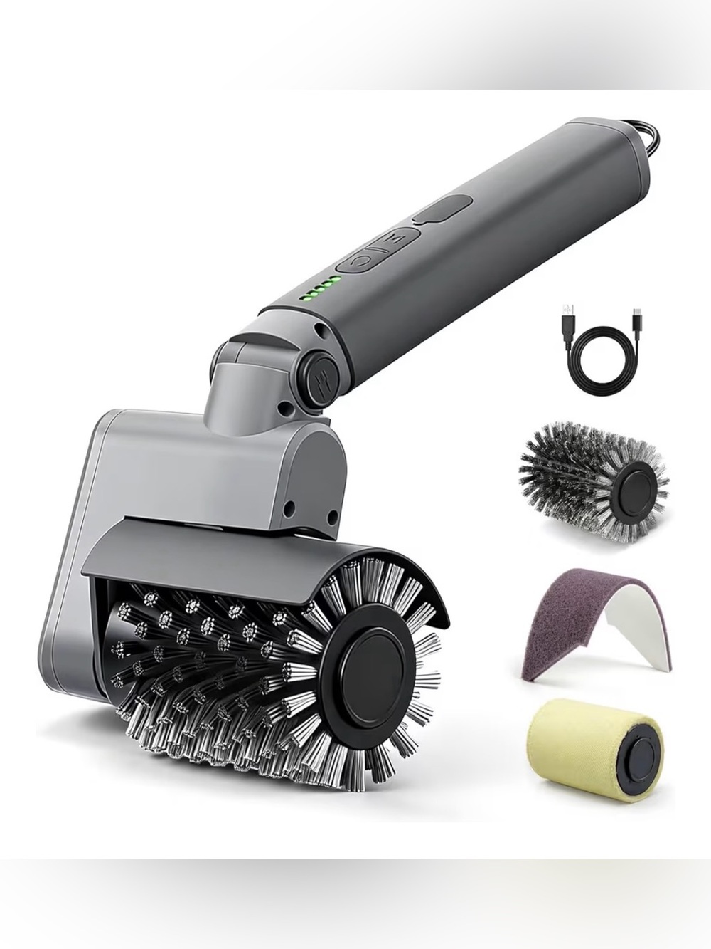 Electric Cordless BBQ Grill Cleaner Brush
